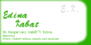 edina kabat business card